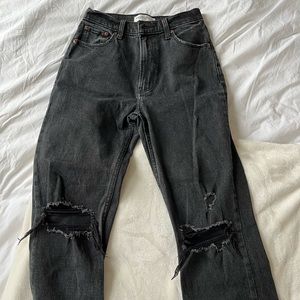 Abercrombie ankle straight ultra high rise jeans
